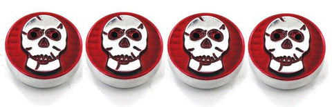 All Sales Interior Dash Knobs (set of 3 & 4wd knob)- Skull Red