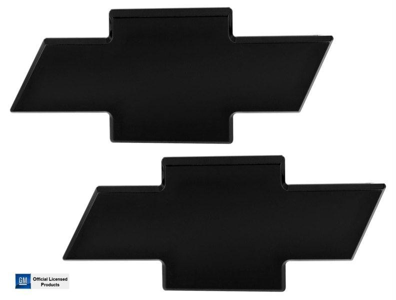 All Sales Chevy Bowtie Grille - Tailgate Emblem W-O Border- Black Powdercoat