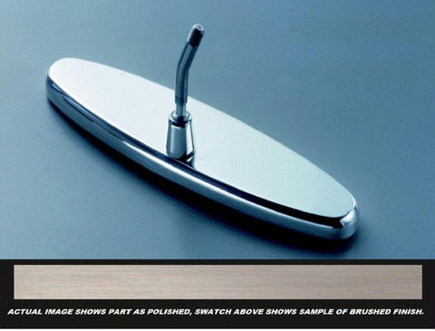 All Sales 8 Oval Mirror Plain- Brushed