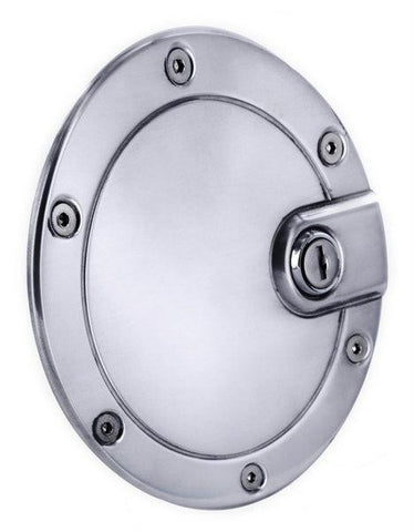 All Sales Race Style Billet Fuel Dr  5 3-4 Ring O.D. No Door -Brushed Chrome Locking