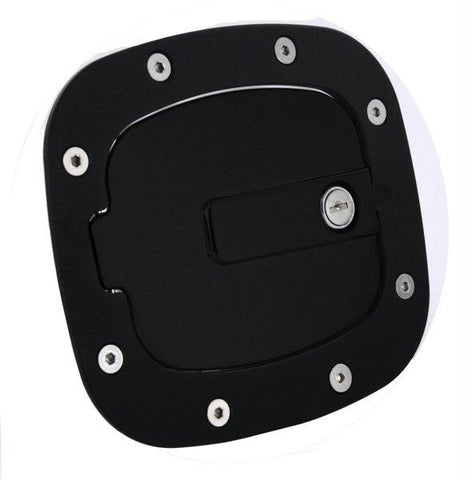 All Sales Race Style Billet Fuel Dr  7 1-2 X 6 5-8 Ring  5 3-8 X 41-2 Door -Gloss Black Ring and locking door