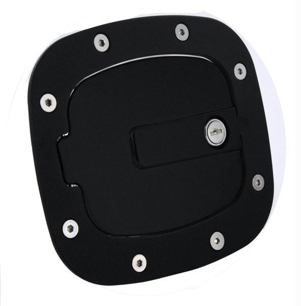 All Sales Race Style Billet Fuel Dr  7 1-2 X 6 5-8 Ring  5 3-8 X 41-2 Door -Flat Black Ring and Locking Door