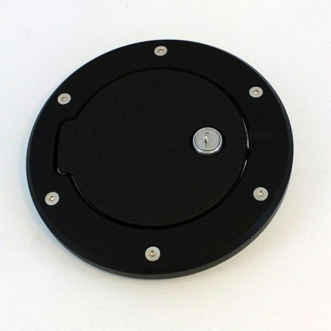 All Sales Race Style Billet Fuel Dr  6 3-4 Ring O.D.  5 1-8 Door O.D.-Flat Black Ring and Locking Door
