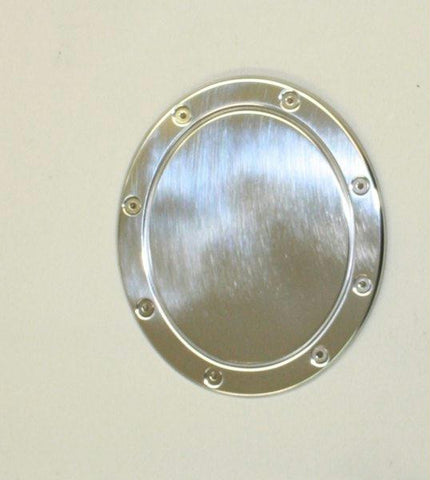 All Sales Race Style Billet Fuel Dr  7 3-8 Oval Ring O.D. No Door-Chrome