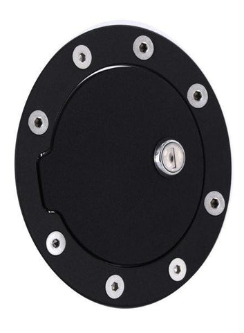 All Sales Race Style Billet Fuel Dr 5 3-4 Ring O.D.  4 1-8 Door O.D.-Flat Black Ring and Locking Door