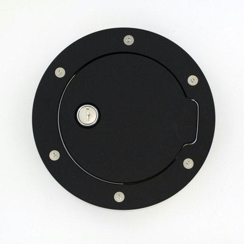 All Sales Race Style Billet Fuel Dr  6 1-4 Ring O.D. 4 1-2 Door O.D. -Flat Black Ring and Locking Door