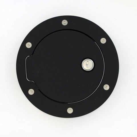 All Sales Race Style Billet Fuel Dr  6 1-4 Ring O.D. 4 1-2 Door O.D. -Flat Black Ring and Locking Door
