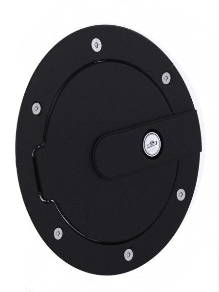 All Sales Race Style Billet Fuel Dr  7 Ring O.D.  5 1-8 Door O.D.-Flat Black Ring and Locking Door
