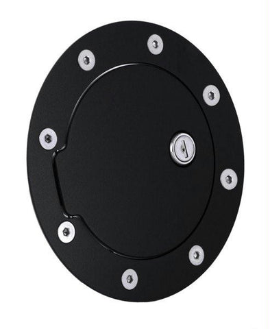 All Sales Race Style Billet Fuel Dr  6 1-4 O.D. 4 1-2 O.D. -Flat Black Ring and Locking Door