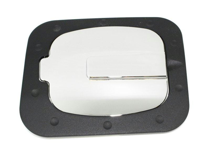 All Sales Race Style Billet Fuel Dr  7 1-4 X 6 5-8 Ring  5 3-8 X 41-2 Door -Gloss Black Ring and Chrome Door