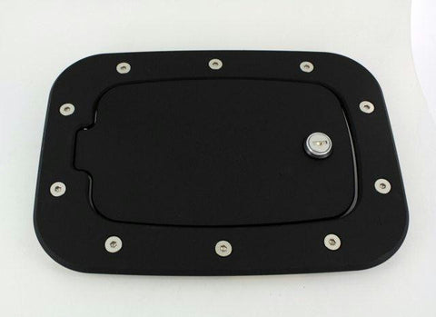 All Sales Race Style Billet Fuel Dr  10 3-8 X 7 5-8 Ring  8 X 4 5-8 Door -Flat Black Ring and Locking Door