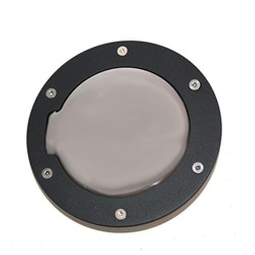 All Sales Race Style Billet Fuel Dr 6 1-2 Ring O.D.  4 1-2 Door O.D.-Gloss Black Ring and Chrome Door