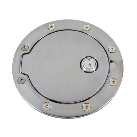 All Sales Race Style Billet Fuel Dr  5 1-2 Ring O.D. 4 1-8 Door O.S-Brushed Chrome Locking