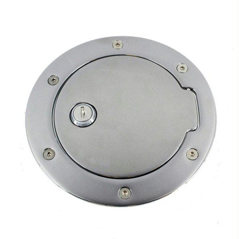 All Sales Race Style Billet Fuel Dr  6 1-4 Ring O.D. 4 1-2 Door O.D. -Brushed Chrome Locking