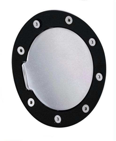 All Sales Race Style Billet Fuel Dr  6 5-8 Ring O.D.  4 1-2 Door O.D.-Flat black Ring and Chrome Door