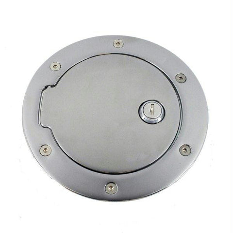 All Sales Race Style Billet Fuel Dr  6 1-4 Ring O.D. 4 1-2 Door O.D. -Brushed Chrome Locking