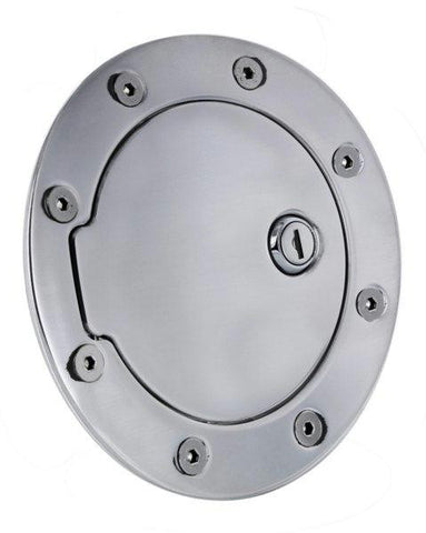 All Sales Race Style Billet Fuel Dr  6 5-8 Ring O.D.  4 1-2 Door O.D.-Brushed Chrome Locking