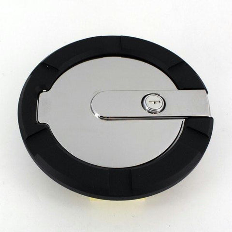 All Sales Striker Style Billet Fuel Dr  7 1-8 Ring O.D.  5 1-8 Door O.D. -Gloss Black Ring and Chrome Locking