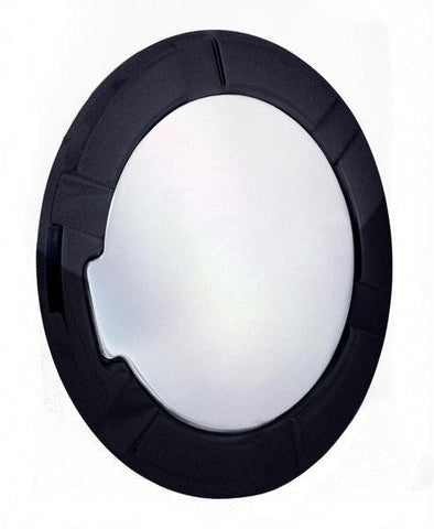 All Sales Striker Style Billet Fuel Dr 6 5-16 Ring O.D.  4 1-2 Door O.D.-Gloss Black Ring and Chrome Door