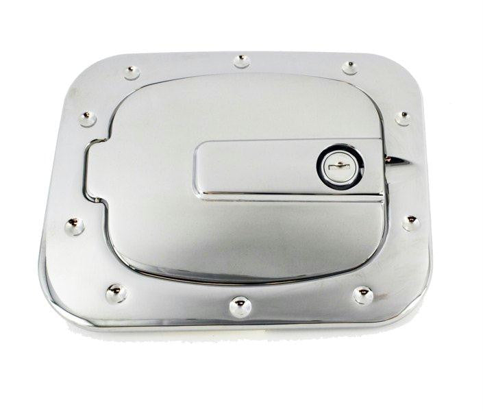 All Sales Race Style Billet Fuel Dr  7 1-4 X 6 5-8 Ring  5 3-8 X 41-2 Door -Brushed Chrome Locking