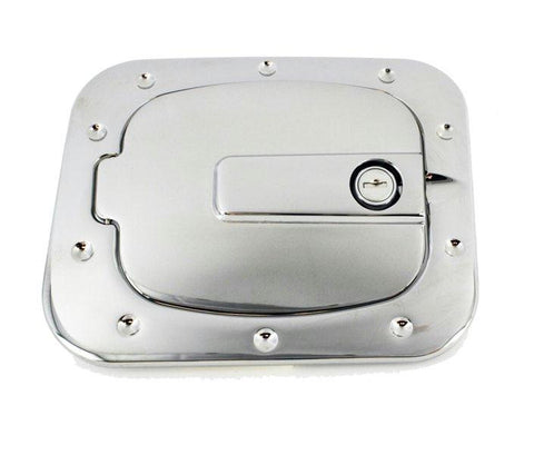 All Sales Race Style Billet Fuel Dr  7 1-4 X 6 5-8 Ring  5 3-8 X 41-2 Door -Brushed Chrome Locking