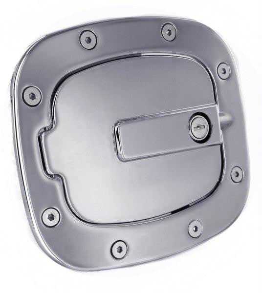 All Sales Race Style Billet Fuel Dr  7 1-2 X 6 5-8 Ring  5 3-8 X 41-2 Door -Chrome Locking