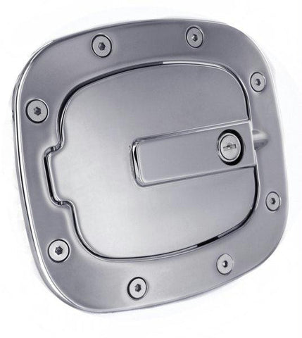 All Sales Race Style Billet Fuel Dr  7 1-2 X 6 5-8 Ring  5 3-8 X 41-2 Door -Chrome Locking