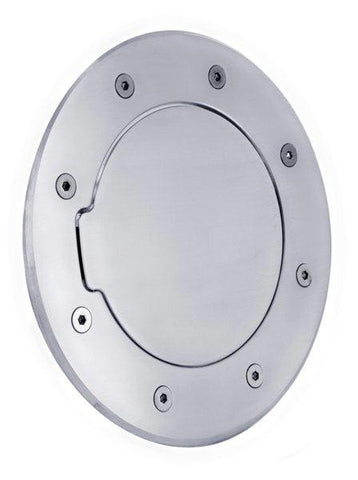 All Sales Race Style Billet Fuel Dr  8 1-8 Ring O.D. 5 1-8 Door O.D.-Brushed Chrome