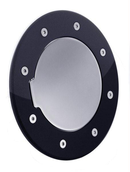 All Sales Race Style Billet Fuel Dr  8 1-8 Ring O.D. 5 1-8 Door O.D.-Gloss Black Ring and Chrome Door