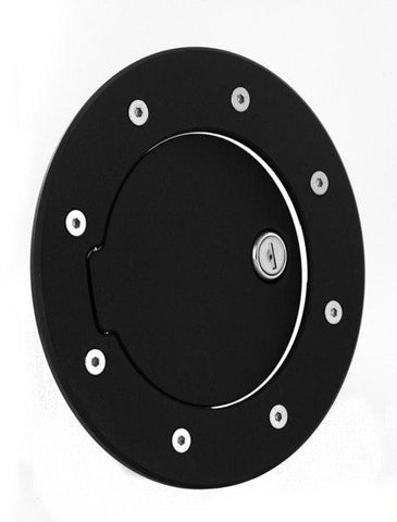 All Sales Race Style Billet Fuel Dr  8 1-8 Ring O.D. 5 1-8 Door O.D.-Gloss Black Ring and locking door