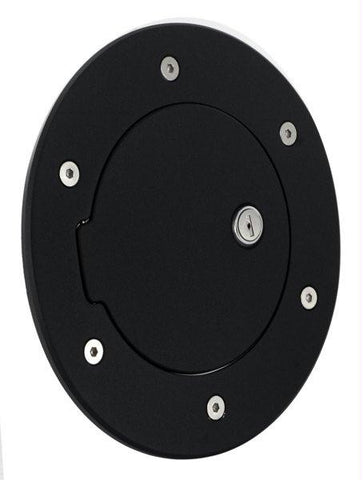 All Sales Race Style Billet Fuel Dr  8 1-4 Ring O.D.  5 1-8 Door O.D. -Flat Black Ring and Locking Door
