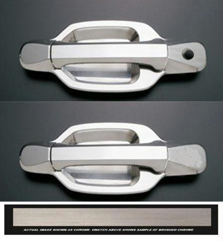 All Sales Brush Chrome LH w-Lock hole & RH w-o Lock