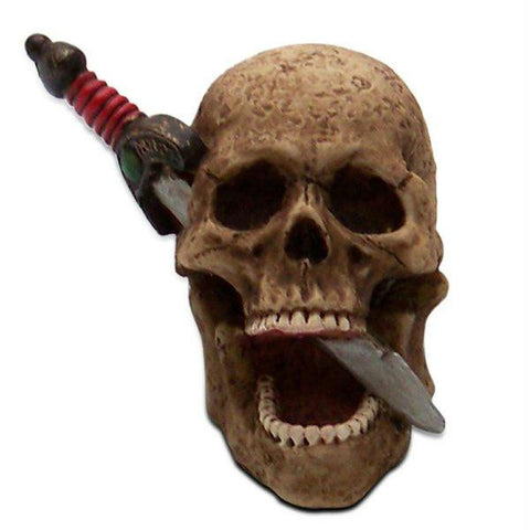 American Shifter Skull w- Dagger Custom Shift Knob and Topper