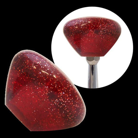 American Shifter Red Retro Series Custom Shift Knob Translucent w- Metal Flake