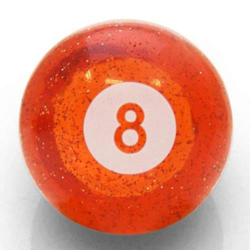 American Shifter Orange 8 Ball Custom Shift Knob Translucent w- Metal Flake