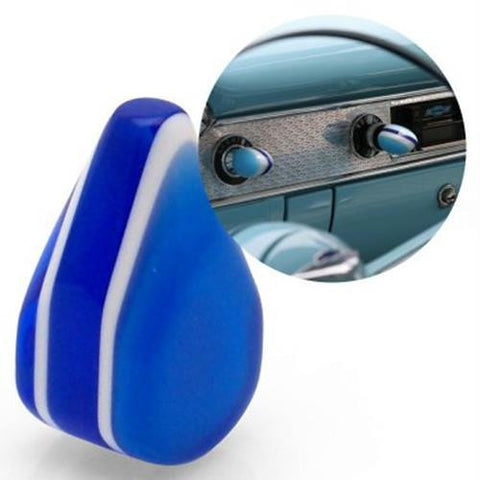 American Shifter Blue Small Tear Shape Dash Knob