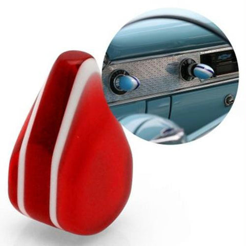American Shifter Red Small Tear Shape Dash Knob