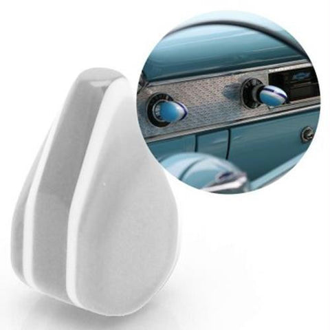 American Shifter White Small Tear Shape Dash Knob