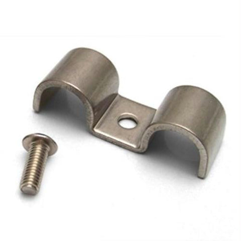 American Shifter 5-8 Stainless Steel Double Line Clamps - Pack of 12