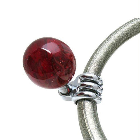 American Shifter Red Flame Suicide Shift Knob Translucent w- Metal Flake
