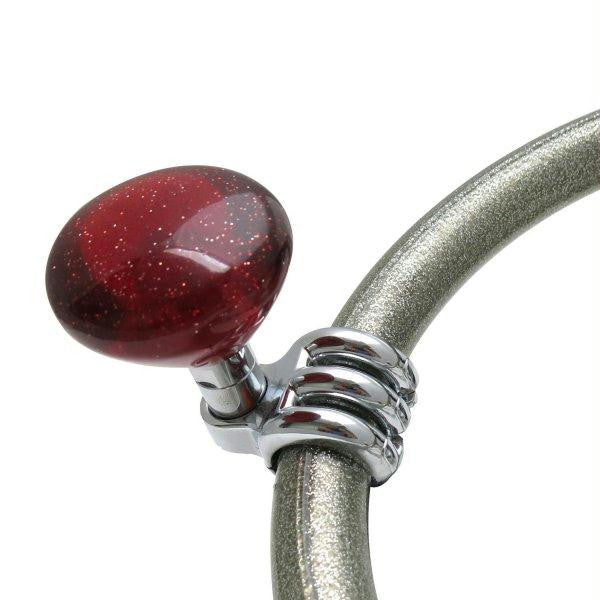 American Shifter Red Retro Series Suicide Brody Knob Translucent w- Metal Flake
