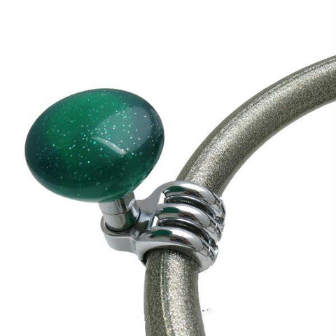 American Shifter Green Retro Series Suicide Shift Knob Translucent w- Metal Flake