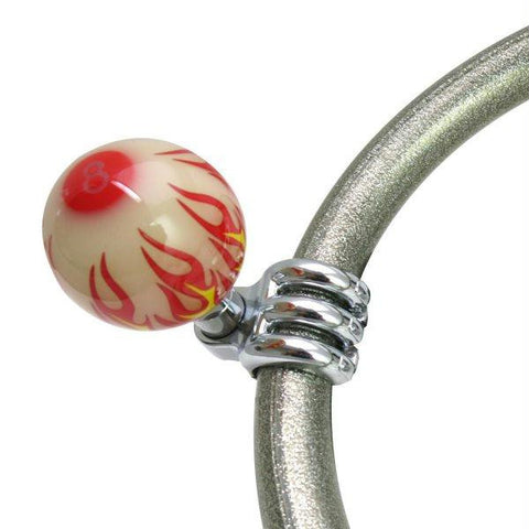 American Shifter Ivory Flame 8 Ball Suicide Brody Knob Opaque
