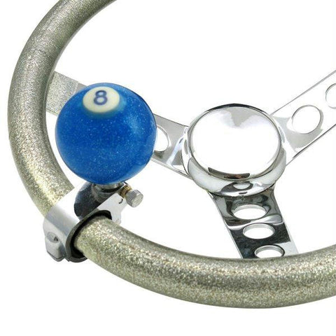 American Shifter Blue 8 Ball Adjustable Suicide Brody Knob Translucent w- Metal Flake