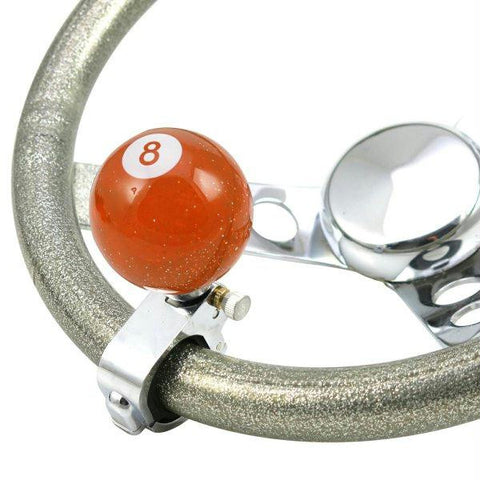 American Shifter Orange 8 Ball Adjustable Suicide Brody Knob Translucent w- Metal Flake