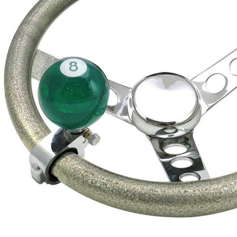 American Shifter Green 8 Ball Adjustable Suicide Brody Knob Translucent w- Metal Flake