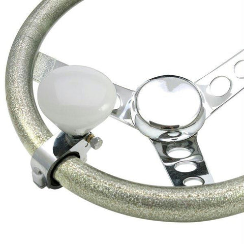 American Shifter White Retro Series Adjustable Suicide Brody Knob Opaque