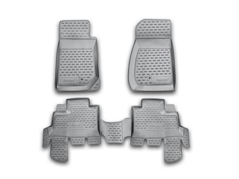 Novline 2007-2015 Jeep Wrangler Unlimited Black Floor Mats
